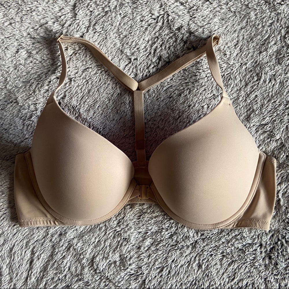 PINK nude t-back bra